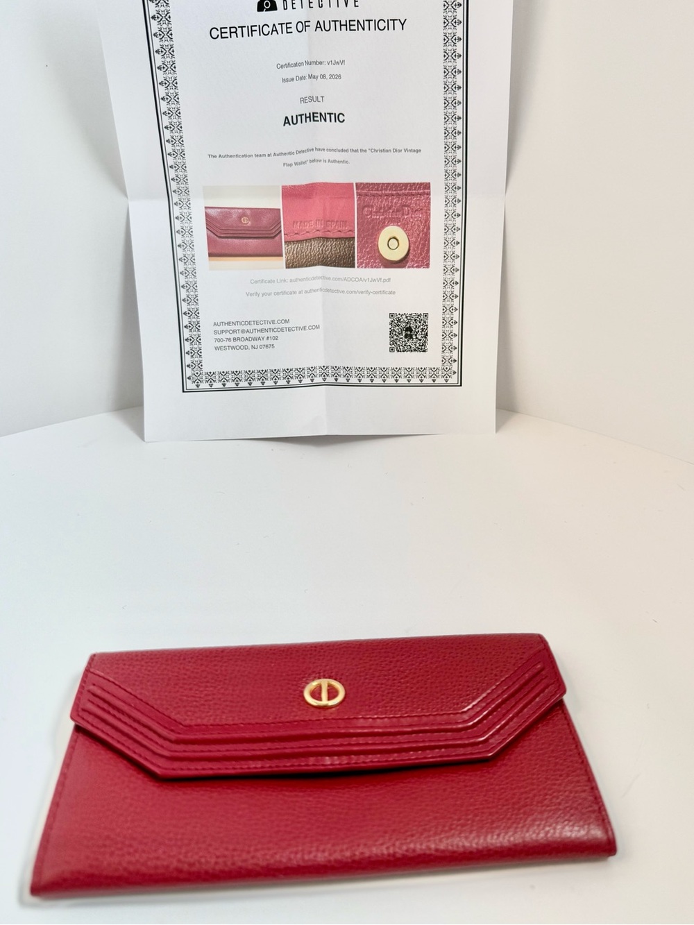 Christian Dior Red envelop Wallet